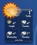Konfabulatorin Weather-widget